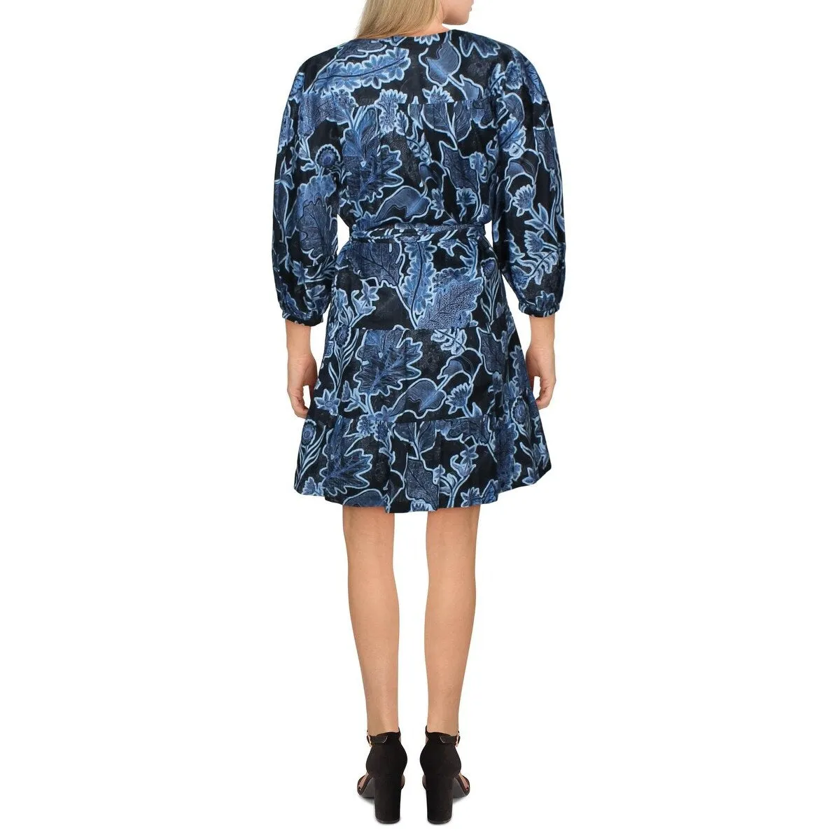 Parker Women's Jenna V Neck Printed Cocktail Dress Blue Size Medium sold by Zulily product image thumbnail 2