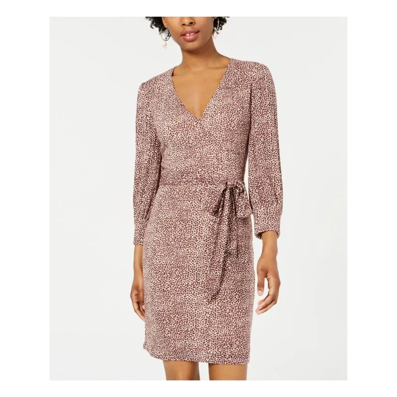 City Studios Women's Sheath Dress Surplice Leopard Print Brown Size X-Large sold by Zulily