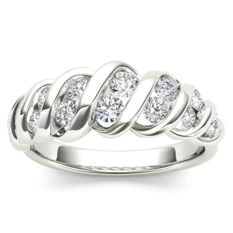 De Couer 14k White Gold 3/4ct TDW Anniversary Band sold by Zulily