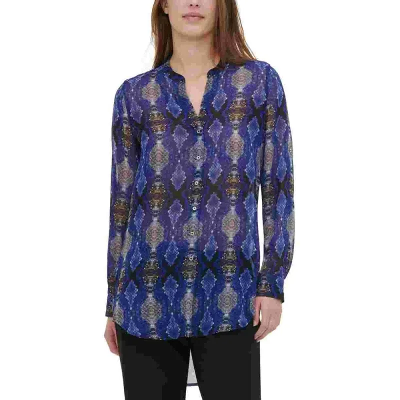 Calvin Klein Women's Hi-Low Tunic Top Blue Size X-Small sold by Zulily