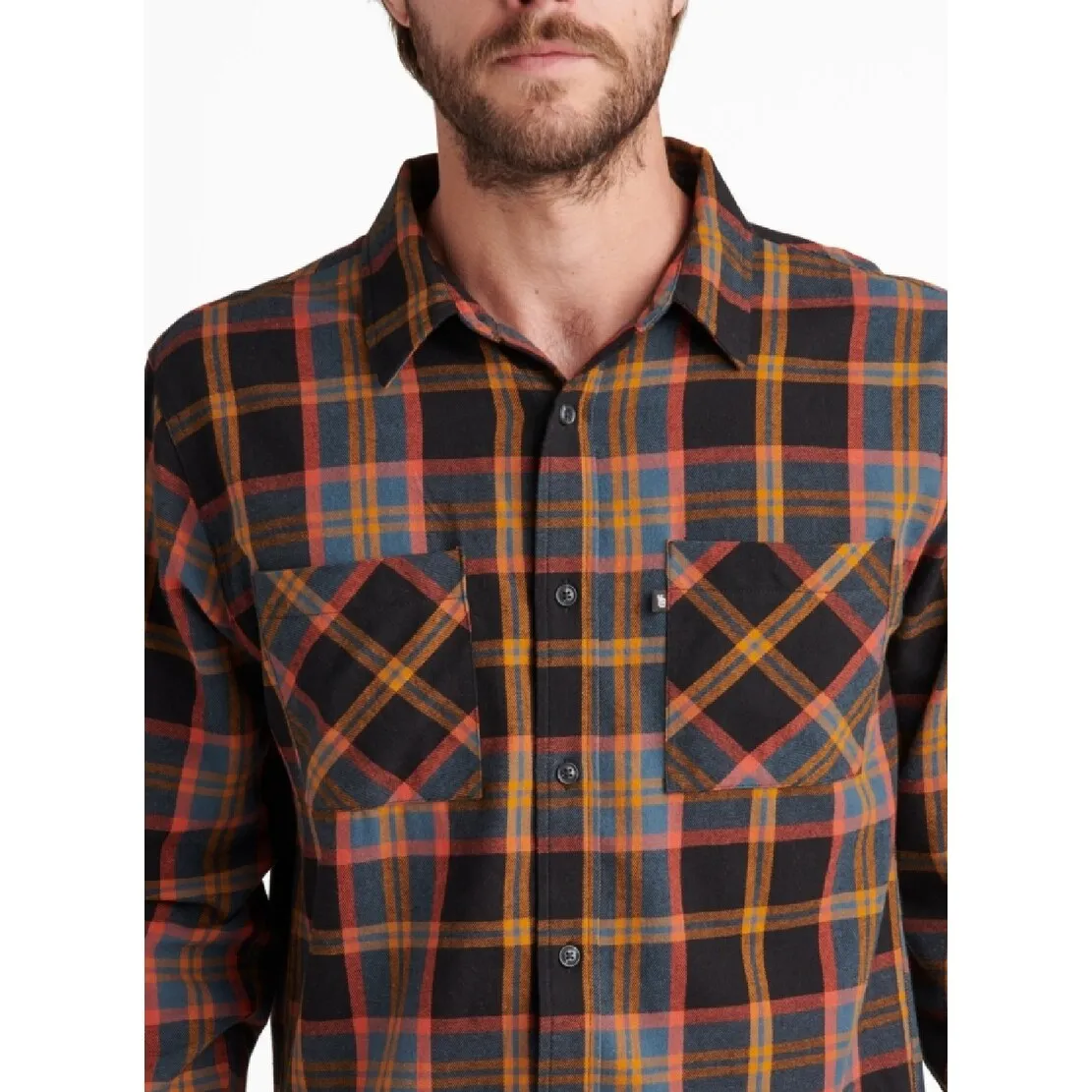 Junk Food Men's Camey Long Sleeve Plaid Shirt Black Size X-Large sold by Zulily product image thumbnail 2