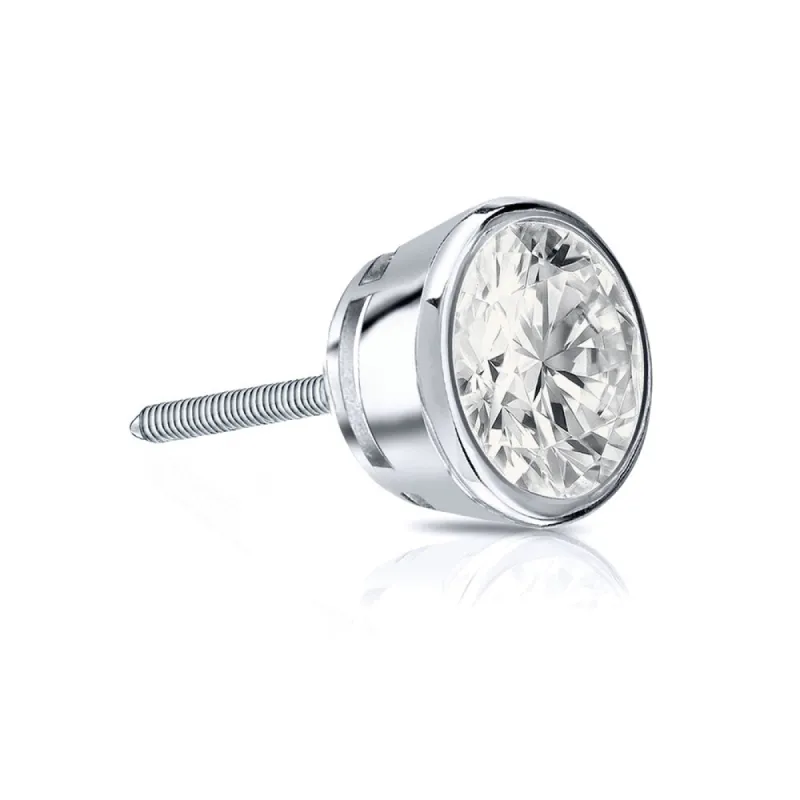 Auriya 14k Gold 1/2ct TDW Bezel-Set Round SINGLE STUD (1) Diamond Earring sold by Zulily