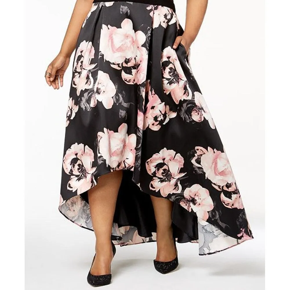 XSCAPE Women's Plus Sleeveless Hi Low Party Dress Black Size Petite Small sold by Zulily product image thumbnail 3