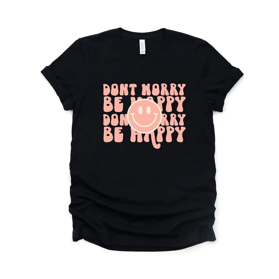 Don't Worry Be Happy Smiley Face Short Sleeve Tee sold by Zulily product image thumbnail 2