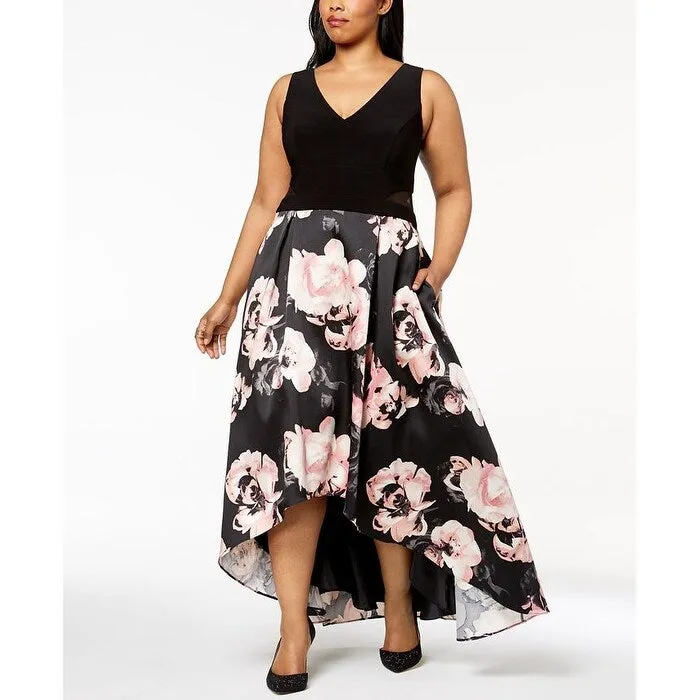 XSCAPE Women's Plus Sleeveless Hi Low Party Dress Black Size Petite Small sold by Zulily