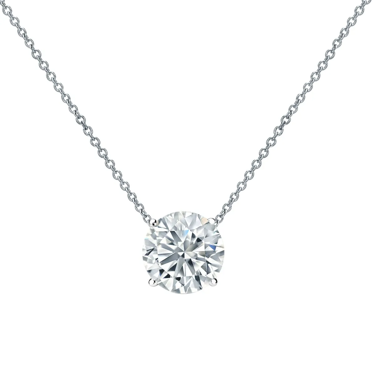Auriya 14-karat Gold 4.00ctw Round Solitaire Lab Grown Diamond Necklace 4-Prong (F-G VS) - 4 sold by Zulily