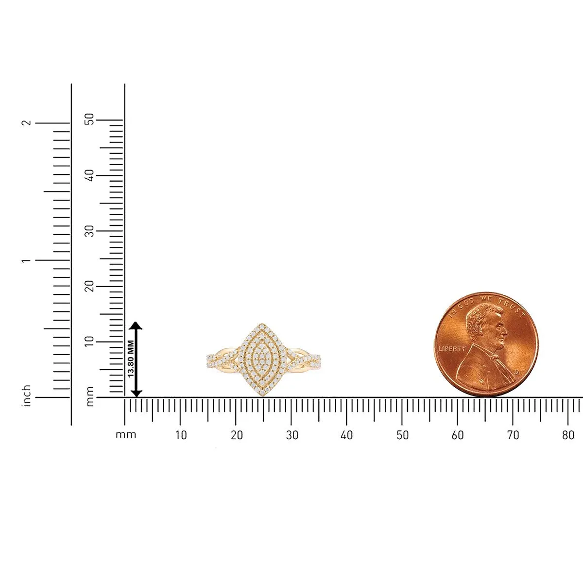 De Couer 10k Yellow Gold 1/4ct TDW Diamond Cluster Halo Engagement Ring sold by Zulily product image thumbnail 5