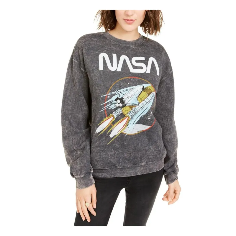 True Vintage Women's Nasa Fleece Graphic Sweatshirt Gray Size S sold by Zulily