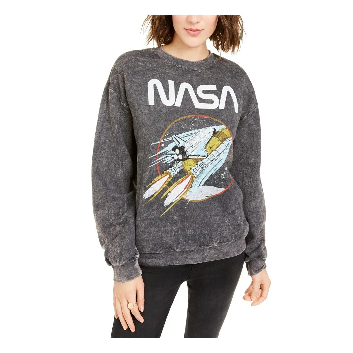 True Vintage Women's Nasa Fleece Graphic Sweatshirt Gray Size S sold by Zulily