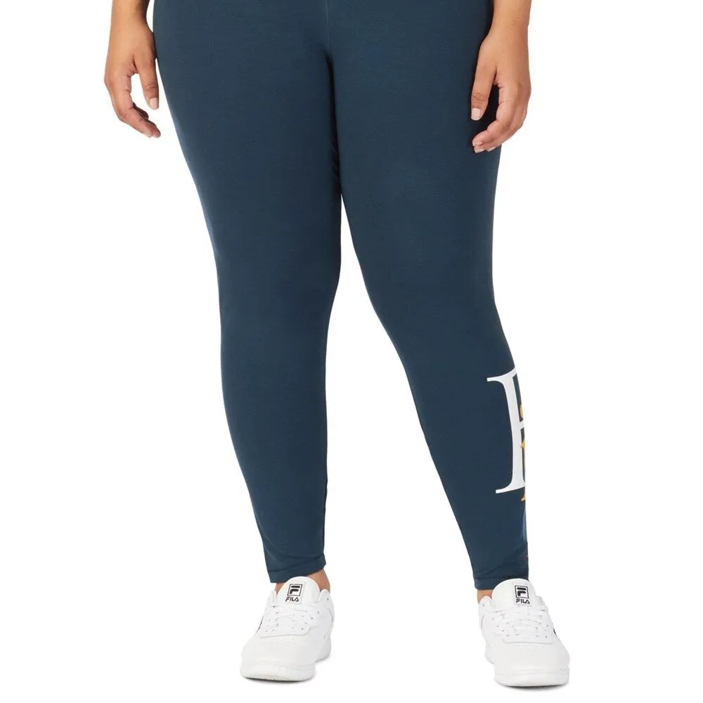 Fila Women's Luelle Mid Rise Logo Jersey Leggings Blue Size 2X sold by Zulily product image thumbnail 3