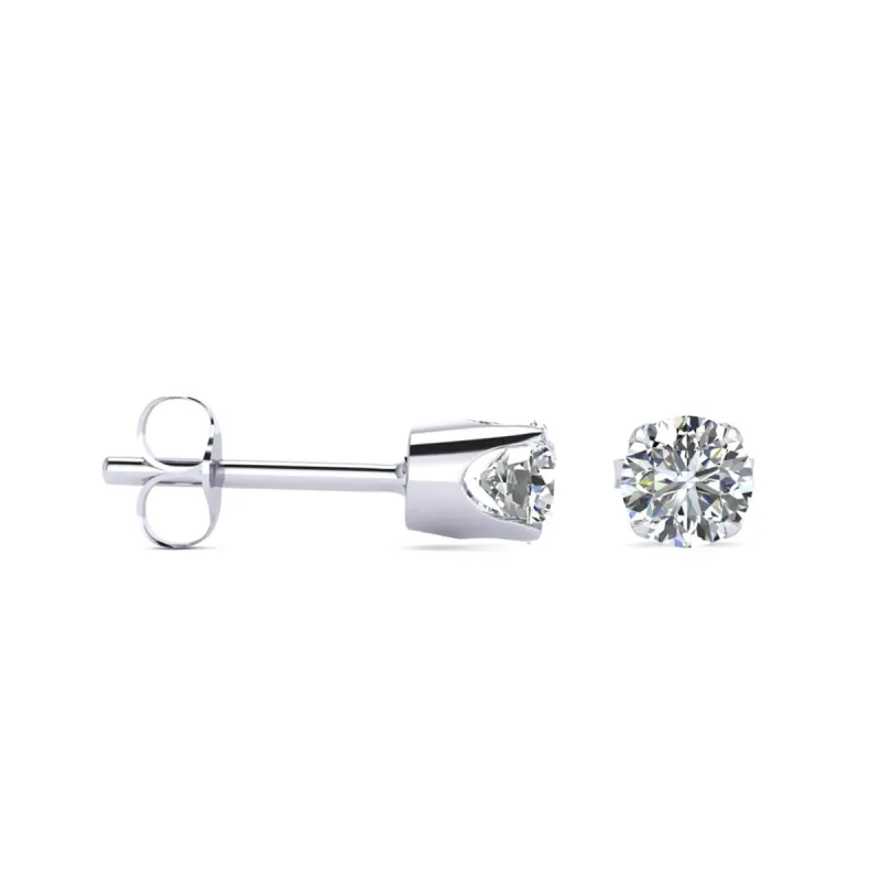 1/4 Carat TW Round Moissanite Stud Earrings in .925 Sterling Silver sold by Zulily