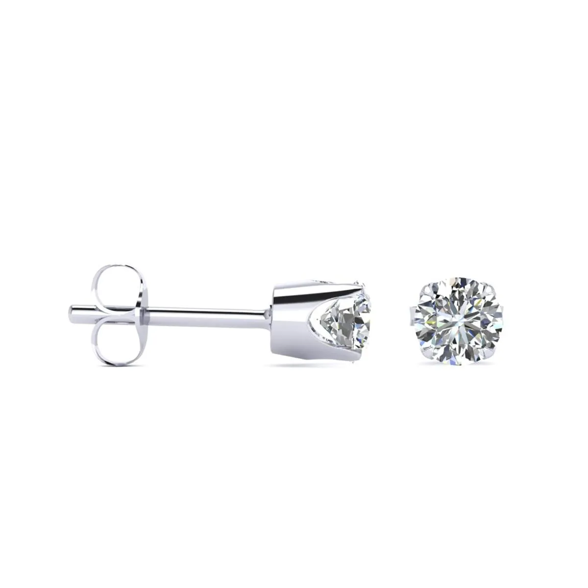 1/4 Carat TW Round Moissanite Stud Earrings in .925 Sterling Silver sold by Zulily