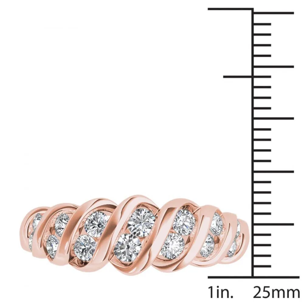 De Couer IGI Certified 14k Rose Gold 3/4ct TDW Anniversary Band - Pink sold by Zulily product image thumbnail 4
