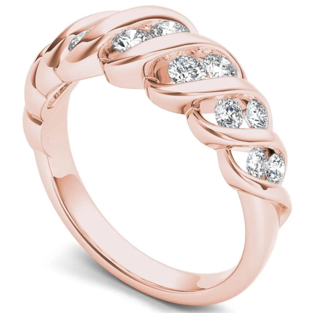 De Couer IGI Certified 14k Rose Gold 3/4ct TDW Anniversary Band - Pink sold by Zulily product image thumbnail 2