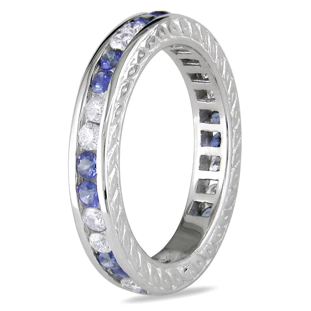 Miadora 18k Gold Sapphire and 1/2ct TDW Diamond Ring (G-H, I1-I2) sold by Zulily product image thumbnail 3