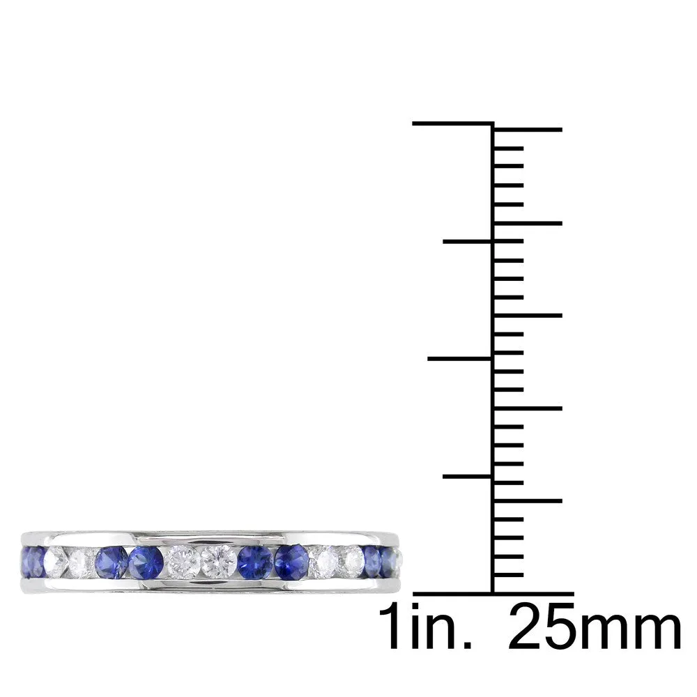 Miadora 18k Gold Sapphire and 1/2ct TDW Diamond Ring (G-H, I1-I2) sold by Zulily product image thumbnail 4