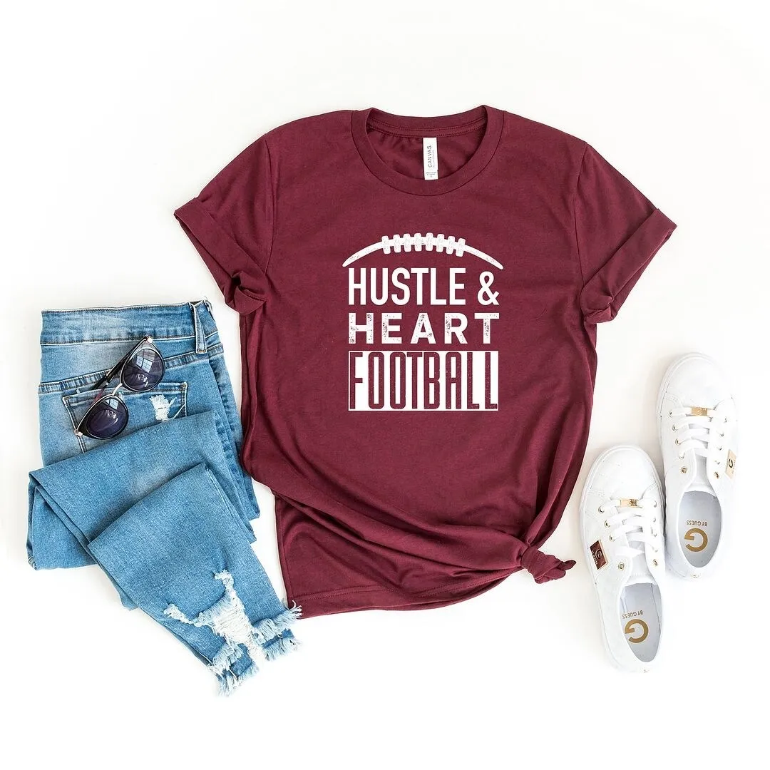 Hustle And Heart Football Short Sleeve Tee sold by Zulily