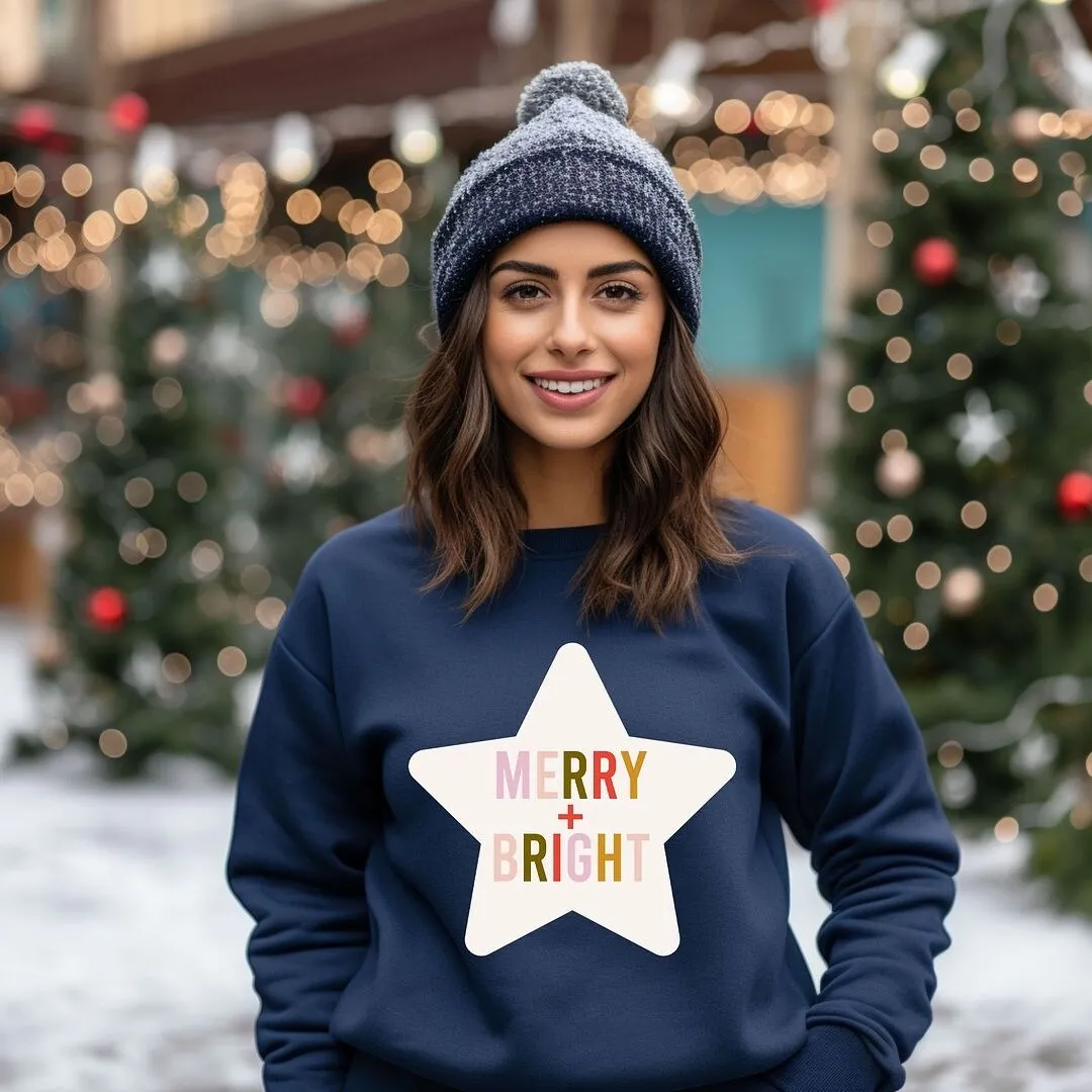 Merry and Bright Star Graphic Sweatshirt sold by Zulily product image thumbnail 3