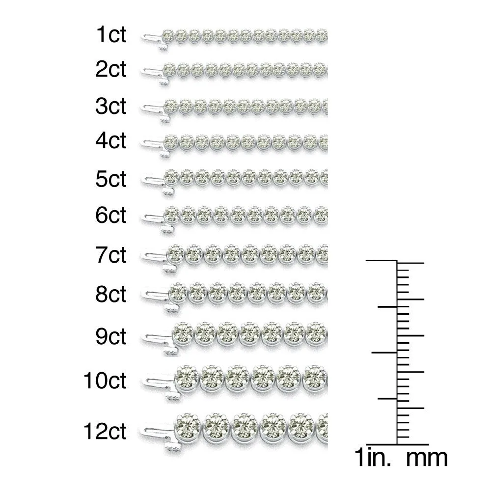 Auriya 1 to 12 carat TW Round Diamond Tennis Bracelet 14k Gold sold by Zulily product image thumbnail 4