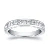 Auriya 1/2ctw Princess-Cut Channel Diamond Wedding Band 18k White Gold sold by Zulily