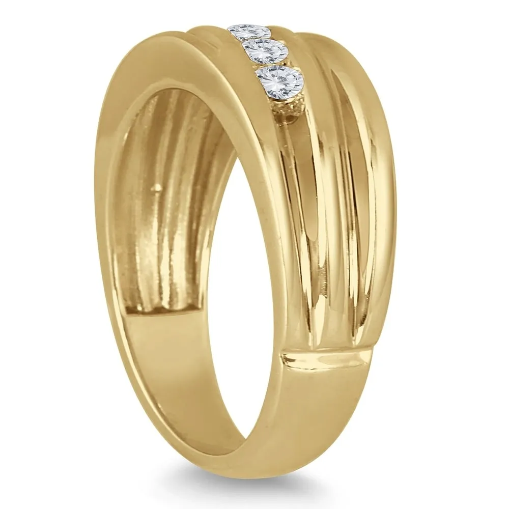 1/2 Carat TW Five Stone Diamond Men's Ring in 10K Yellow Gold sold by Zulily product image thumbnail 2