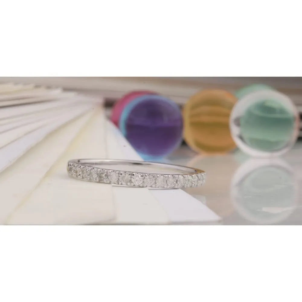 De Couer 10k White Gold 1/3ct TDW Diamond Wedding Band sold by Zulily product image thumbnail 2