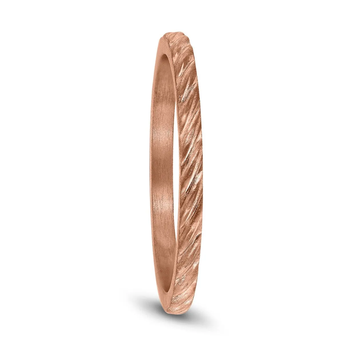 1.5MM Thin Rope Twist Wedding Band in 14K Rose Gold sold by Zulily product image thumbnail 2