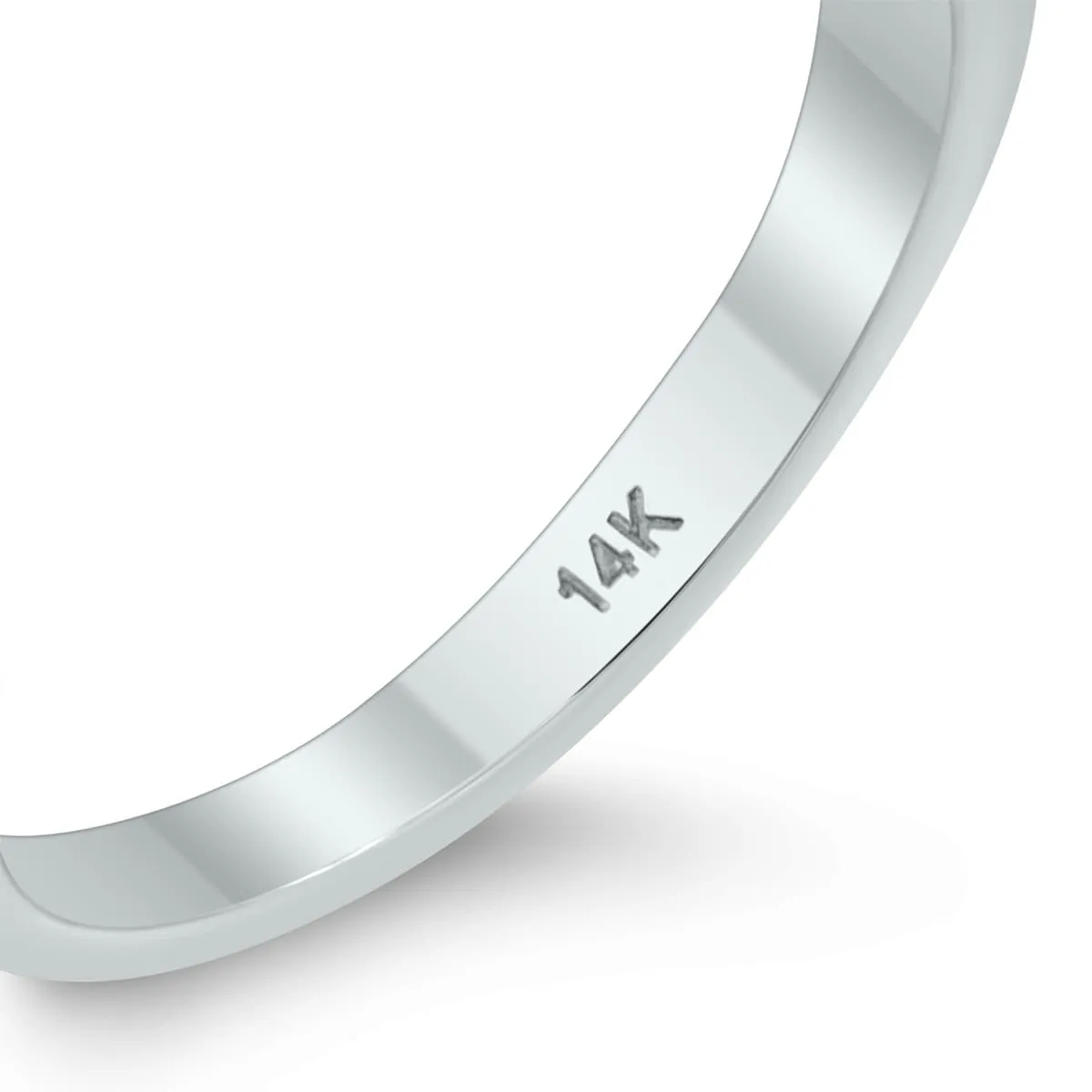 Hand-Cut Design 14K White Gold Thin Stackable Band sold by Zulily product image thumbnail 3