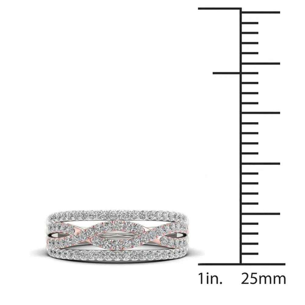 De Couer 10k Two-tone Gold 1/2ct TDW Diamond Vintage Ring sold by Zulily product image thumbnail 4