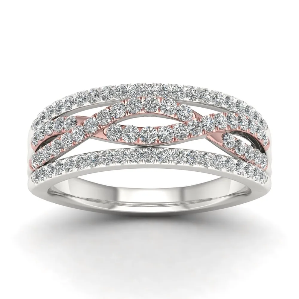 De Couer 10k Two-tone Gold 1/2ct TDW Diamond Vintage Ring sold by Zulily