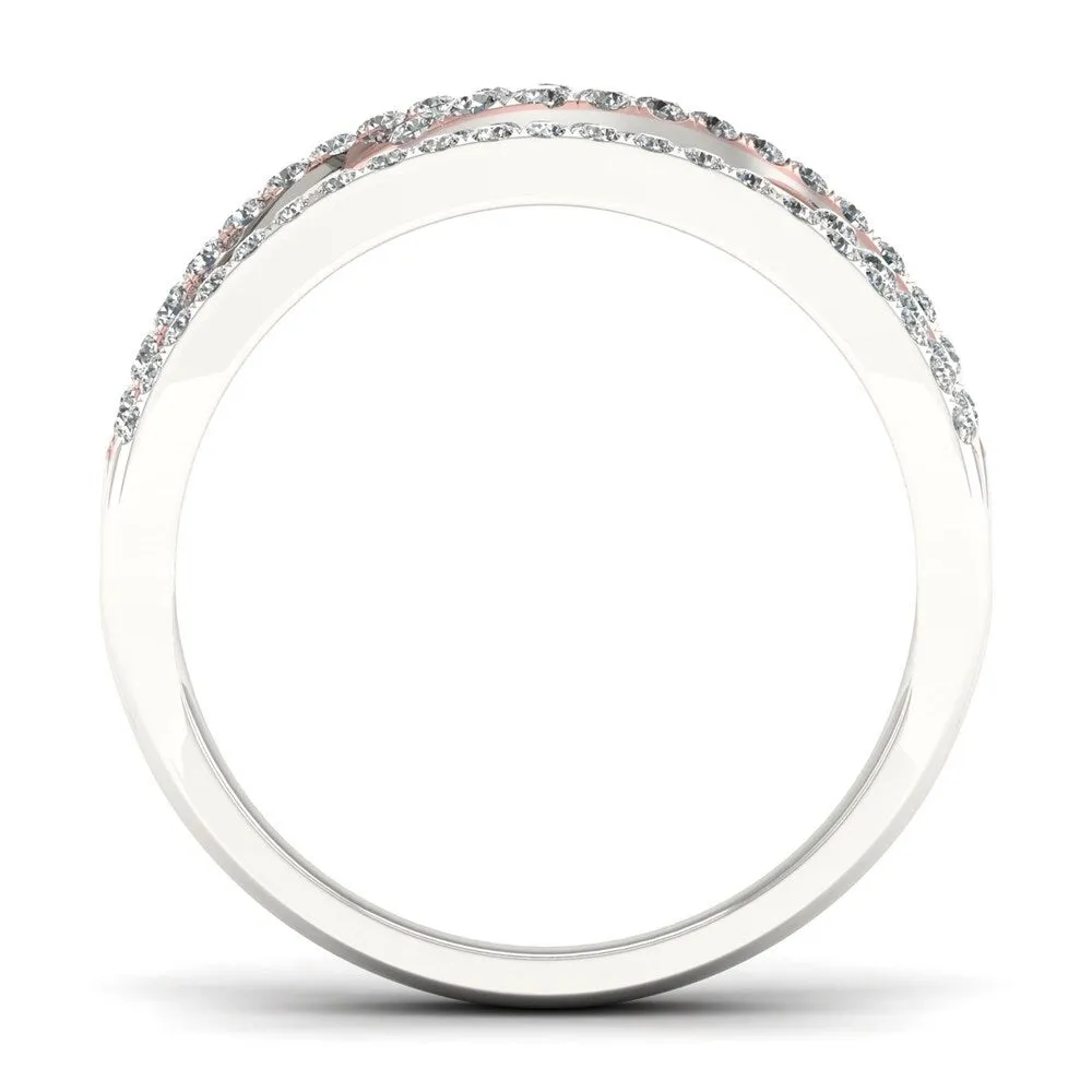 De Couer 10k Two-tone Gold 1/2ct TDW Diamond Vintage Ring sold by Zulily product image thumbnail 3