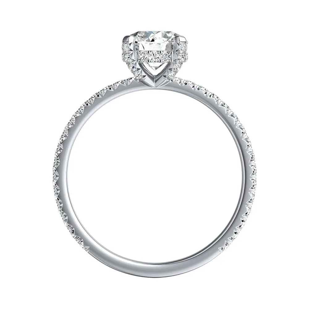 Auriya 14k Gold Classic 4ct Moissanite and Diamond Engagement Ring 1/3ctw sold by Zulily product image thumbnail 4