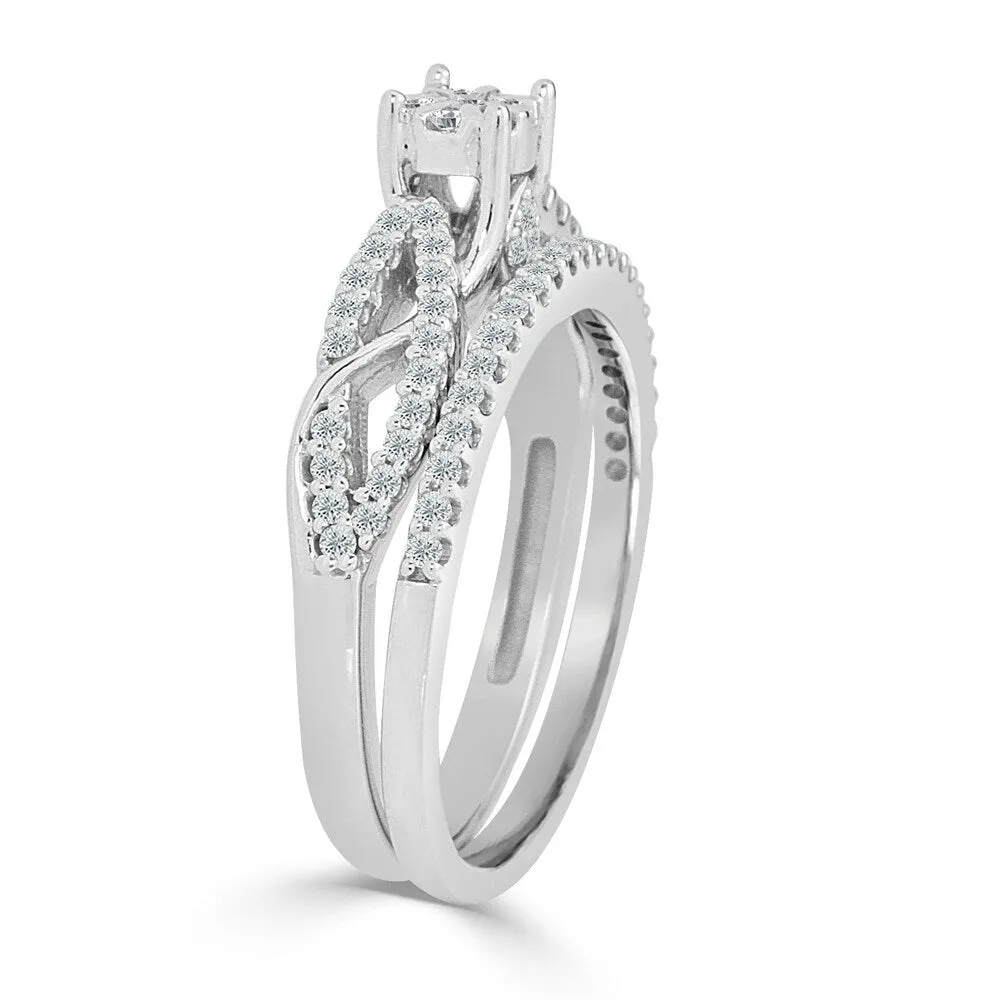 Auriya Infinity Inspired Round Diamond Engagement Ring Set 5/8ct TDW 14k Gold sold by Zulily product image thumbnail 5