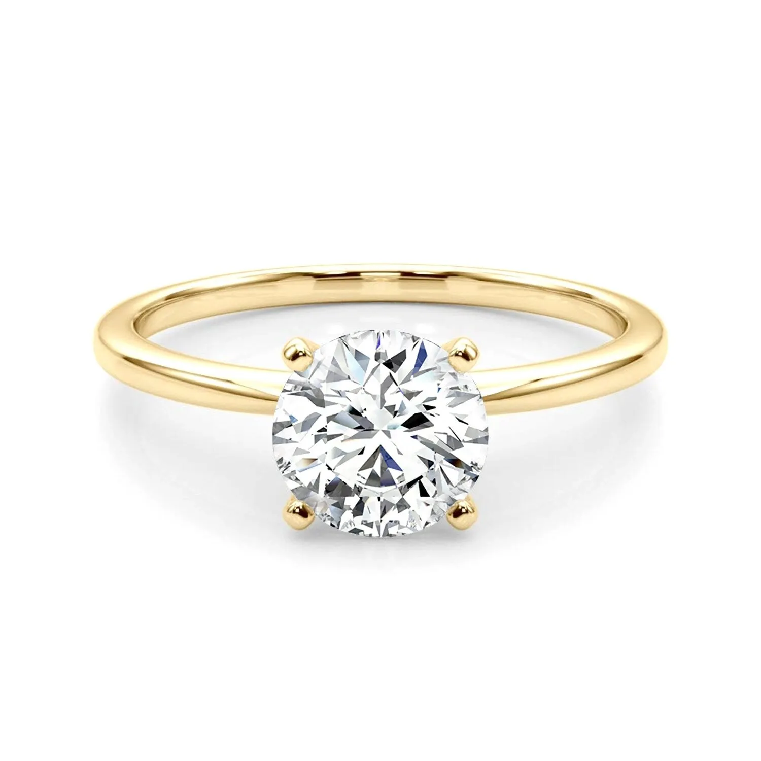 Auriya 14k Gold 3/4ctw Round Solitaire Lab Grown Diamond Engagement Ring 4-Prong Basket sold by Zulily product image thumbnail 4