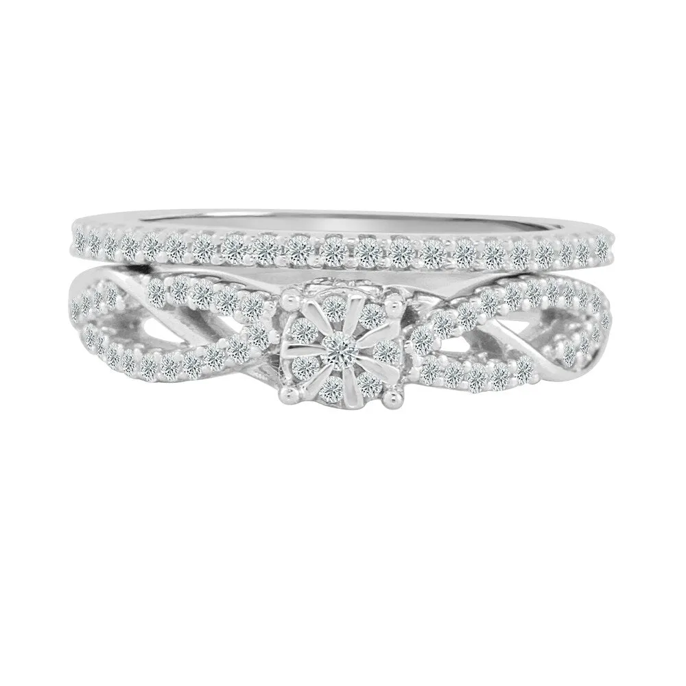 Auriya Infinity Inspired Round Diamond Engagement Ring Set 5/8ct TDW 14k Gold sold by Zulily product image thumbnail 4