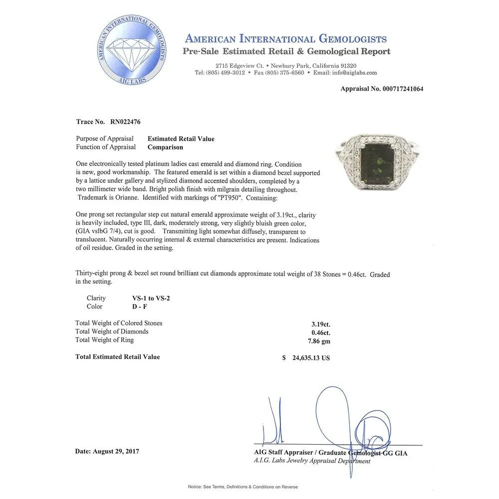 Auriya Platinum 3 1/5ct Emerald-Cut Emerald and 3/8ct TDW Diamond Halo Engagement Ring sold by Zulily product image thumbnail 2