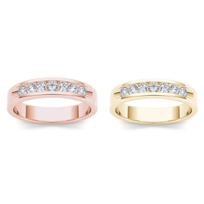 De Couer 14k Gold 1/2ct TDW Diamond Exemplary Men's Wedding Band sold by Zulily