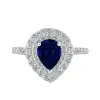 Auriya 1 1/2ct Pear-cut Blue Sapphire and 5/8ctw Diamond Engagement Ring 18K Gold sold by Zulily