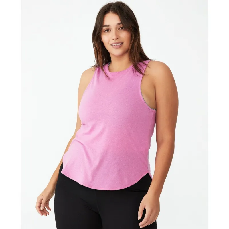 COTTON ON Women's Active Curve Hem Tank Pink sold by Zulily