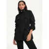 DKNY Women's Felt Cargo Jacket Black Size 0 sold by Zulily