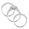 Miadora 2ct DEW Moissanite Halo Bridal Ring Set in Sterling Silver sold by Zulily