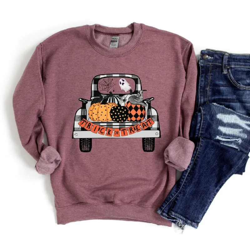 Trick or Treat Truck Graphic Sweatshirt sold by Zulily
