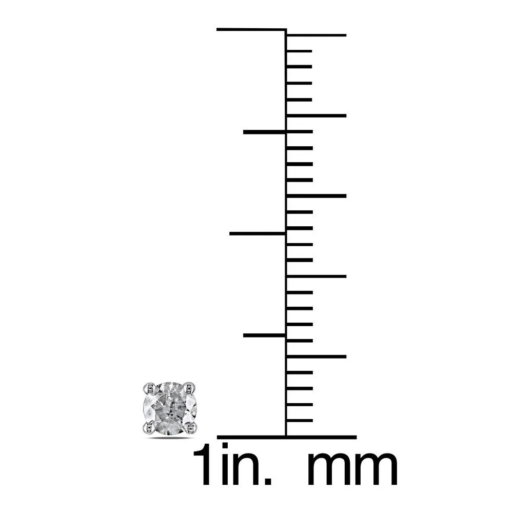 Miadora 14k Gold 1/3ct TDW Diamond Round Solitaire Classic Stud Earrings sold by Zulily product image thumbnail 3