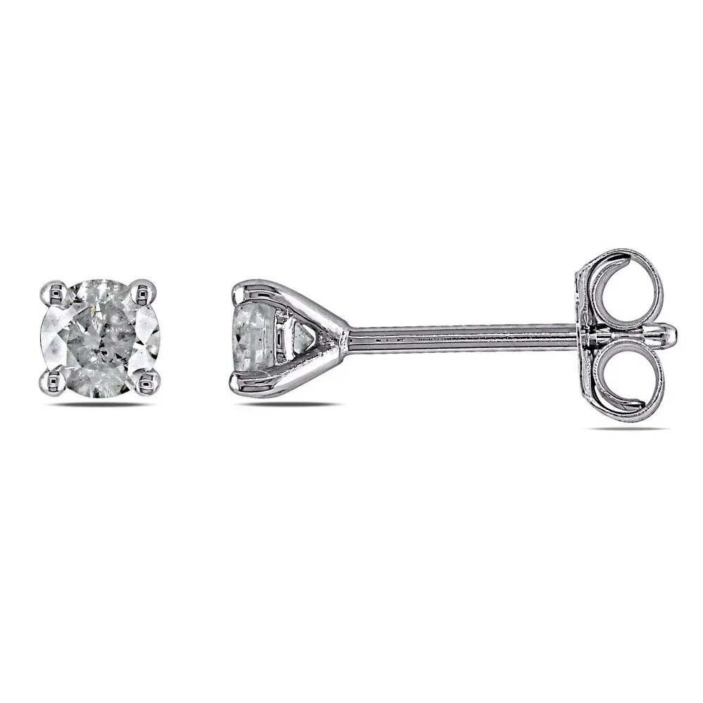 Miadora 14k Gold 1/3ct TDW Diamond Round Solitaire Classic Stud Earrings sold by Zulily