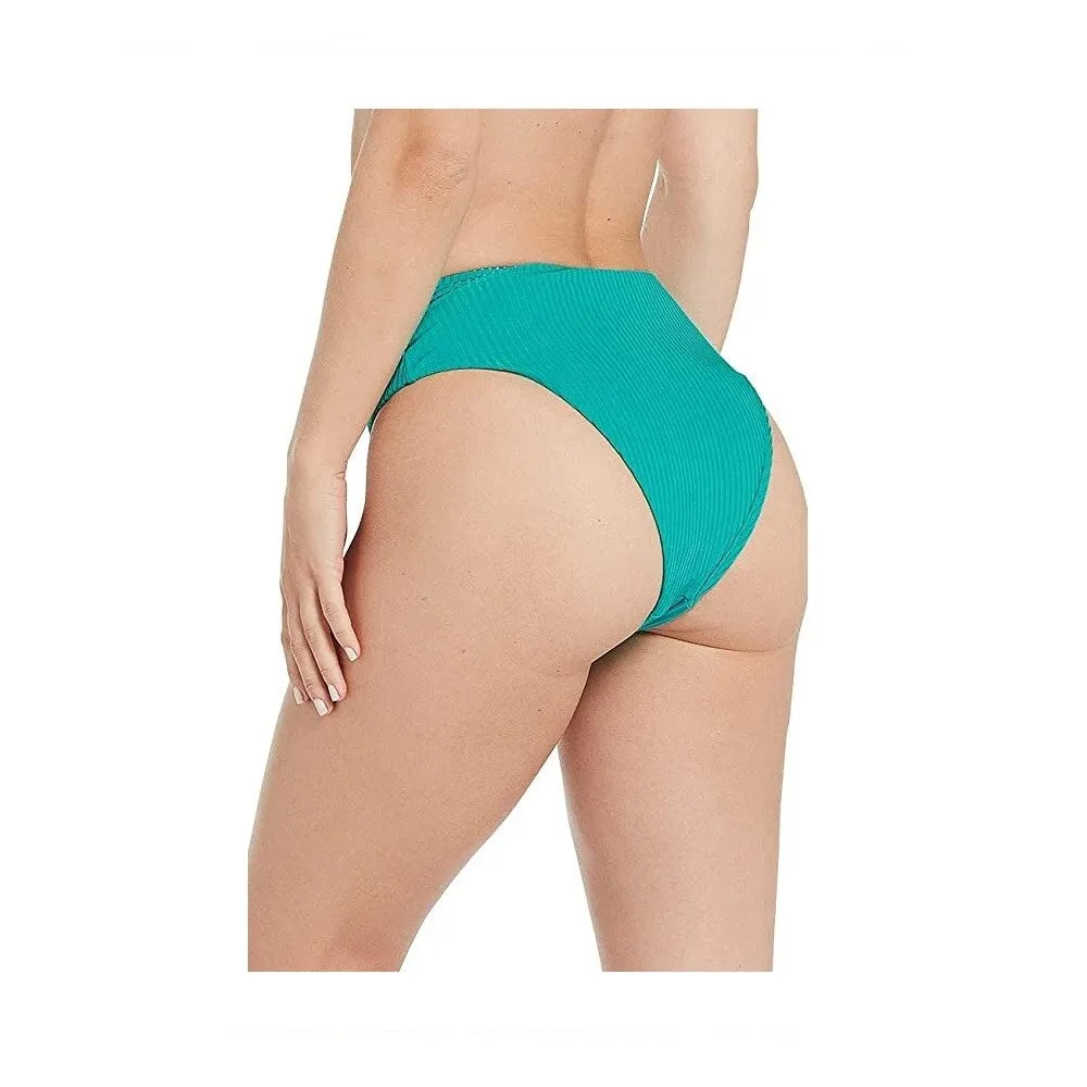 Volcom Junior's Simply Rib Retro Bikini Bottoms Swimsuit Teal sold by Zulily product image thumbnail 2