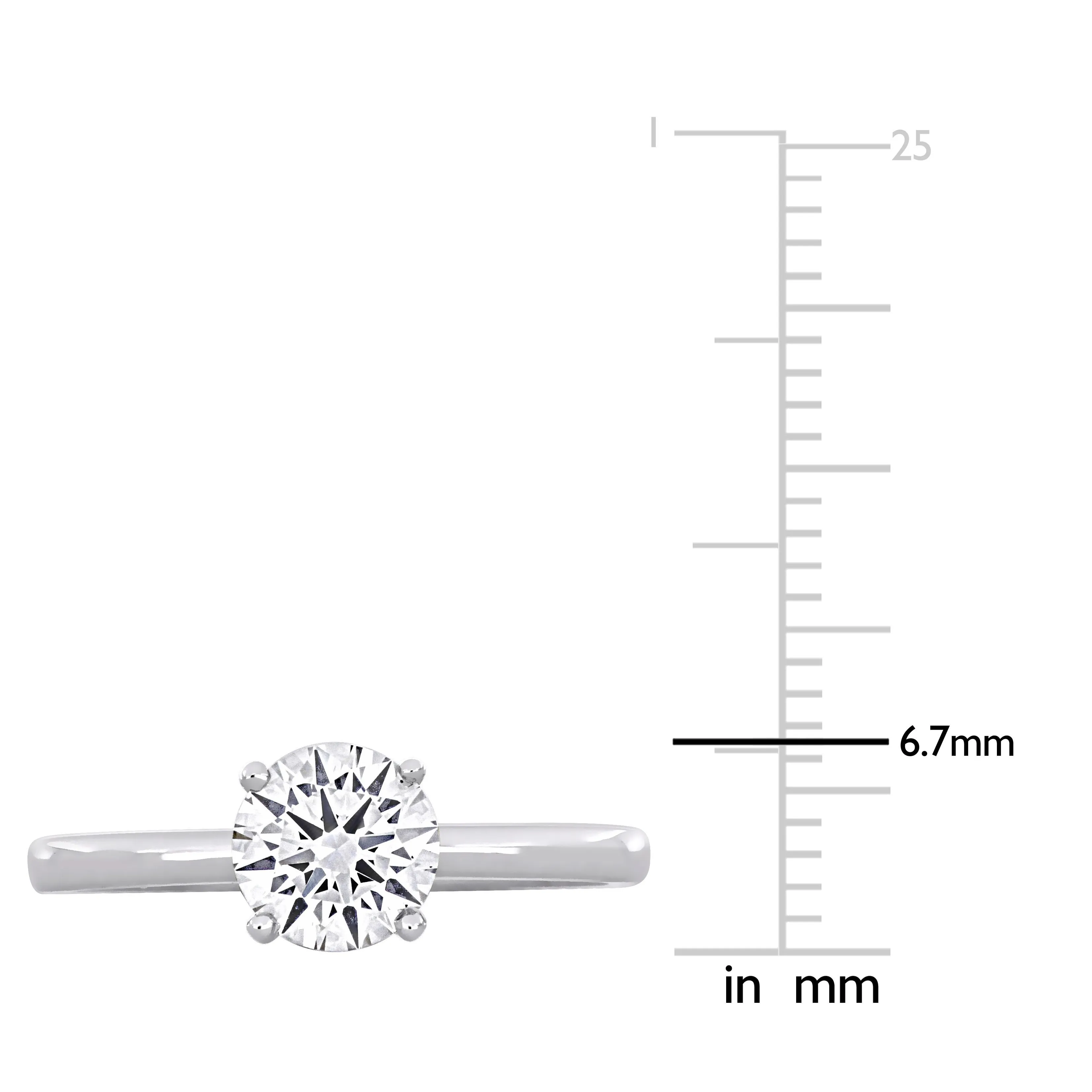 Created Forever 1ct TDW Lab-Grown Diamond Solitaire Ring 14k White Gold sold by Zulily product image thumbnail 4