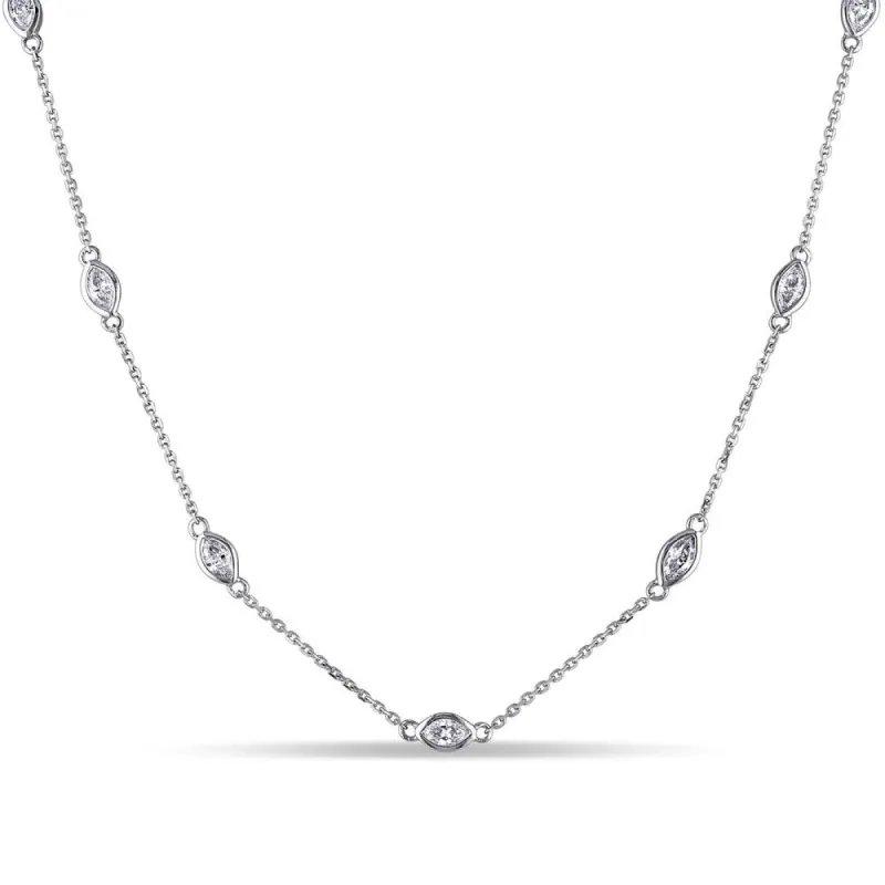Miadora 14k White Gold 4/5ct TDW Diamond Necklace sold by Zulily