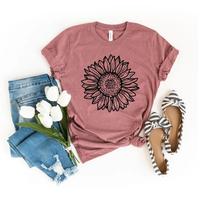 Sunflower Short Sleeve Crewnneck Tee sold by Zulily
