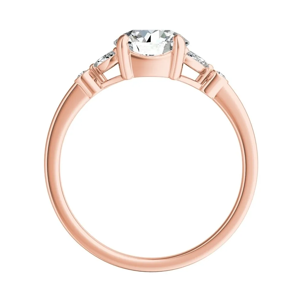 Auriya 14k Gold Vintage 4ct Moissanite and Floral Diamond Engagement Ring 1/4ctw sold by Zulily product image thumbnail 5