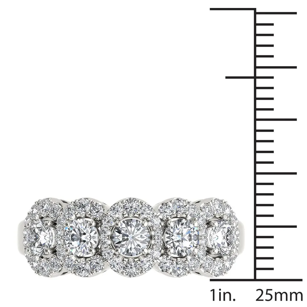 De Couer IGI Certified 14k White Gold 1 1/10 ct TDW Diamond Halo Ring sold by Zulily product image thumbnail 2